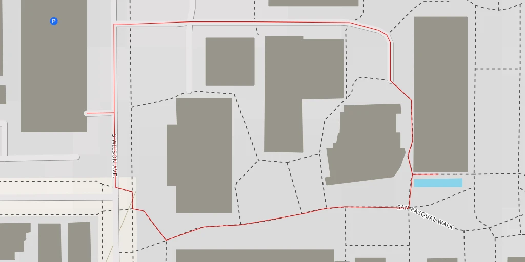 Map of the trail for California Institute of Technology - Lombardy Road - Pasadena