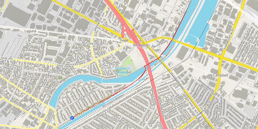 Map of the trail for Rio Hondo River Trail - Rio Hondo River Trail