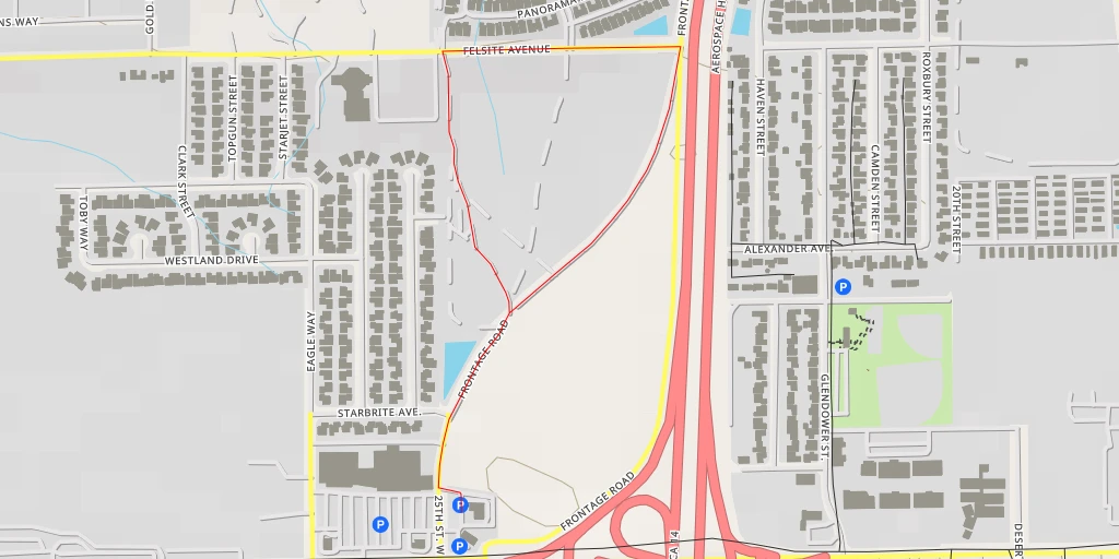 Carte de l'itinéraire :  Felsite Avenue - Felsite Avenue