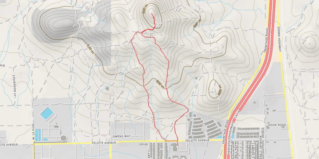 Carte de l'itinéraire :  Rosamond Butte