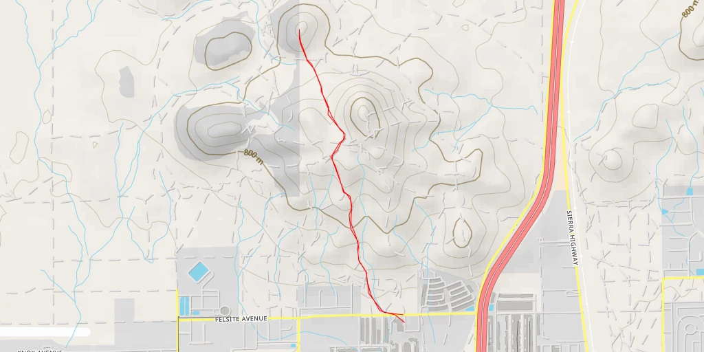 Map of the trail for 30th Street West - 30th Street West