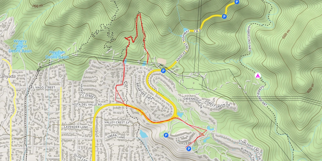 Map of the trail for Lone Grove Way