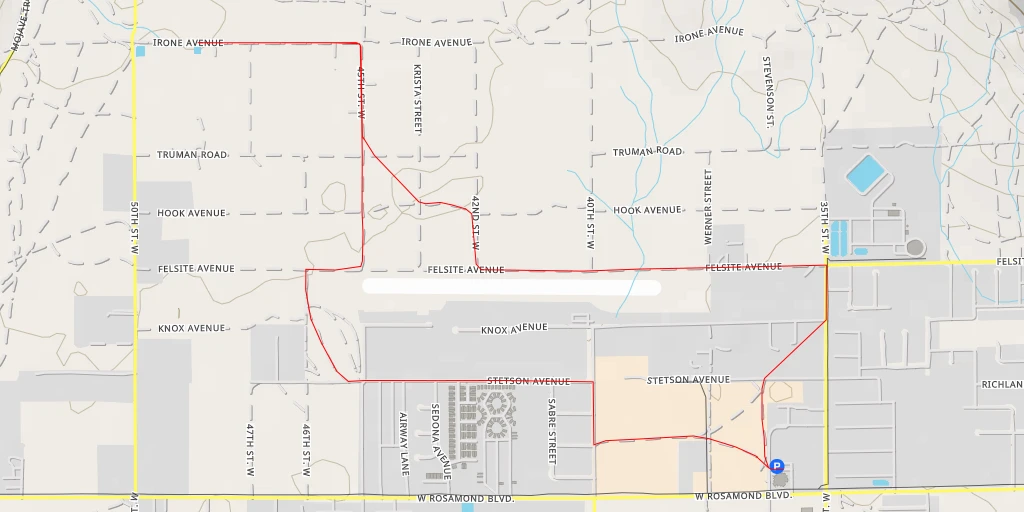 Map of the trail for Irone Avenue