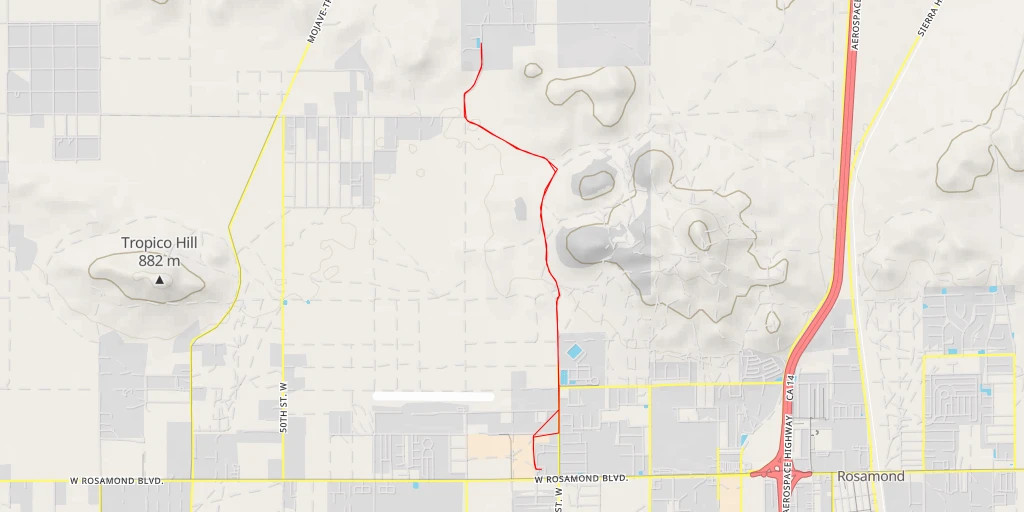 Carte de l'itinéraire :  39th Street West