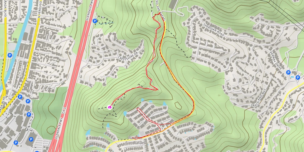 Carte de l'itinéraire :  Caminito de la Narcissa - Glendale