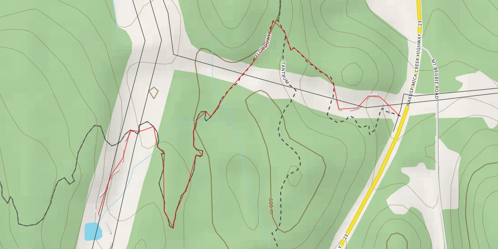 Carte de l'itinéraire :  Flowdown - Flowdown - Area B (Shelter Bay/Mica Creek)