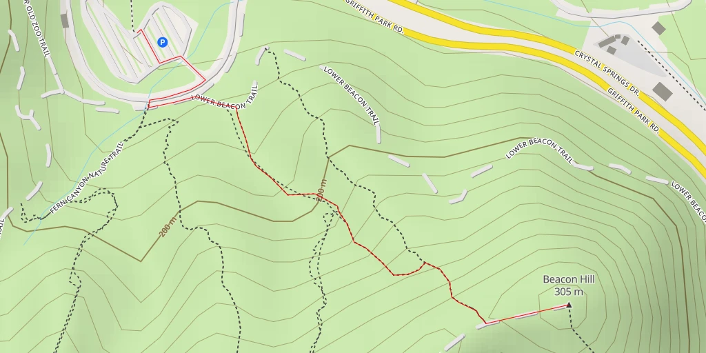 Map of the trail for Beacon Hill