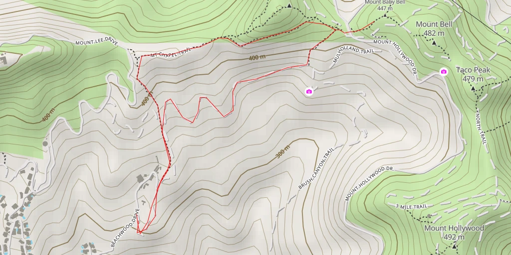 Carte de l'itinéraire :  Mount Baby Bell