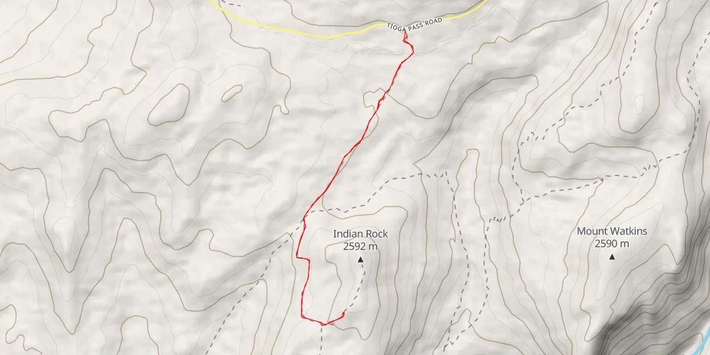 Map of the trail for Indian Arch