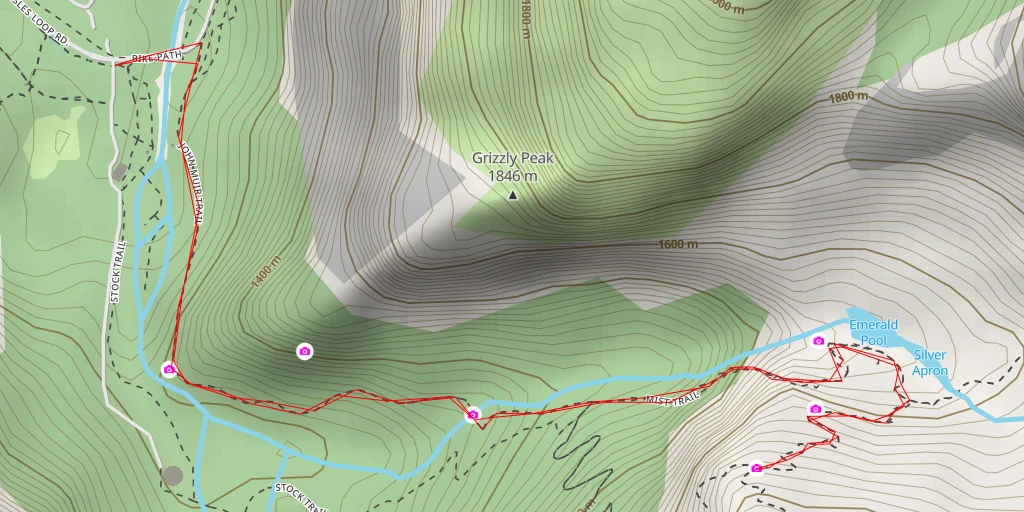 Map of the trail for Clark Point