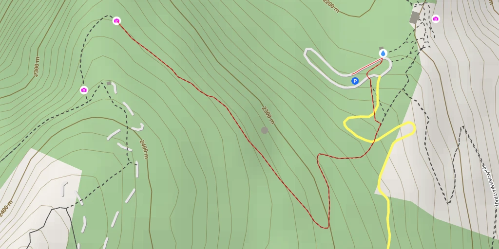 Map of the trail for Sentinel Dome Fire Road