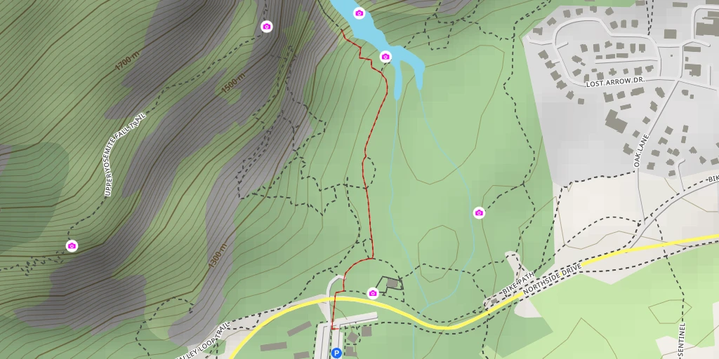 Map of the trail for Sunnyside Bench Climber's Descent