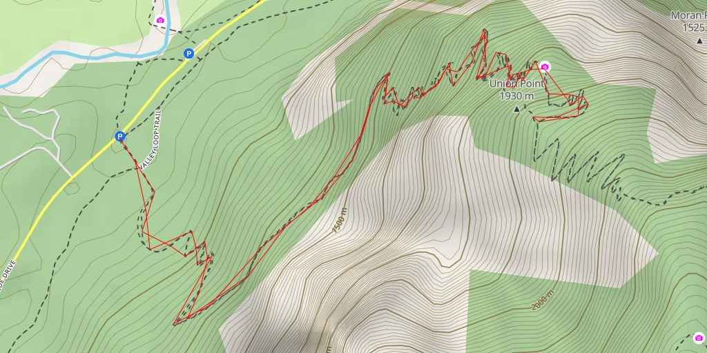 Map of the trail for Union Point