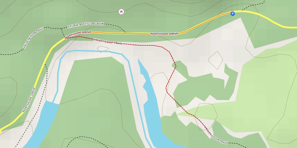 Map of the trail for Valley Loop Trail - Valley Loop Trail