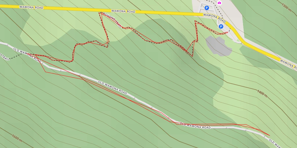 Map of the trail for Artist Point