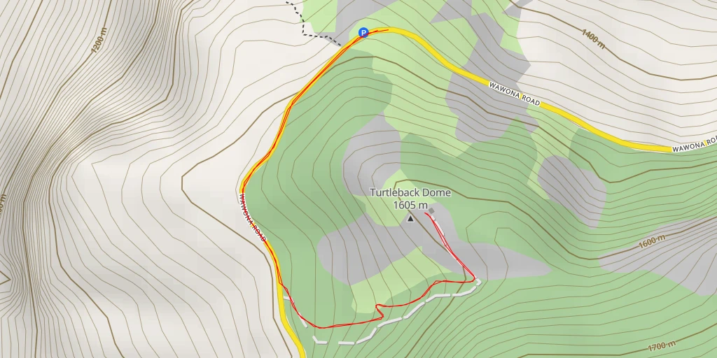 Carte de l'itinéraire :  Turtleback Dome