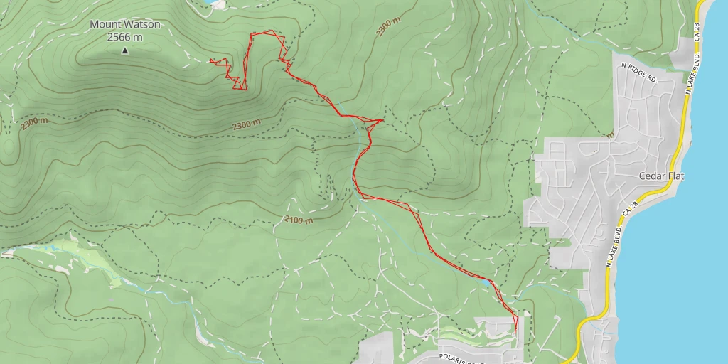 Map of the trail for AI - Watson Peak Trail