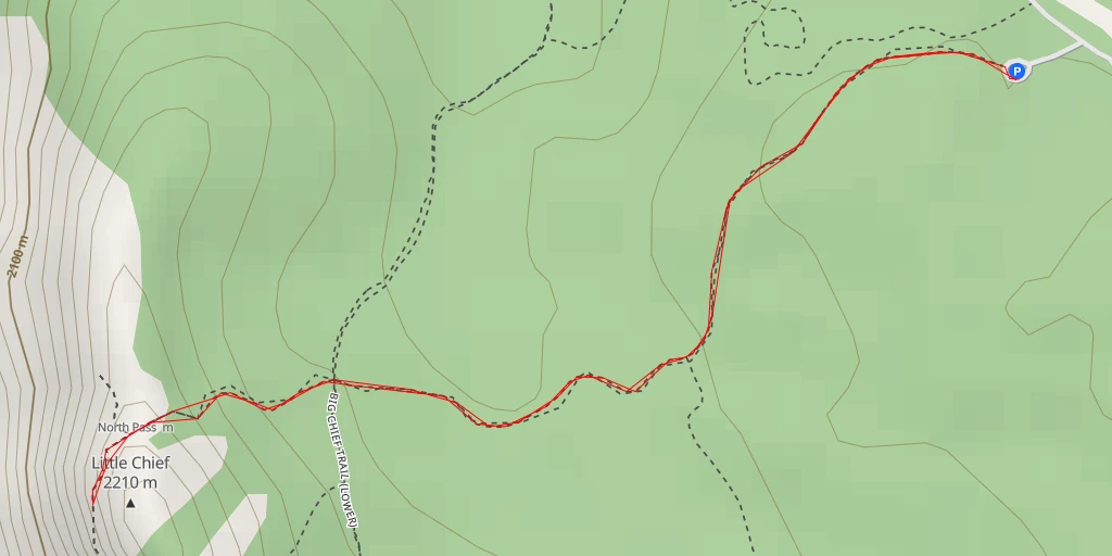 Map of the trail for Little Chief