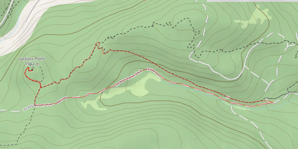 Carte de l'itinéraire :  Jackass Point