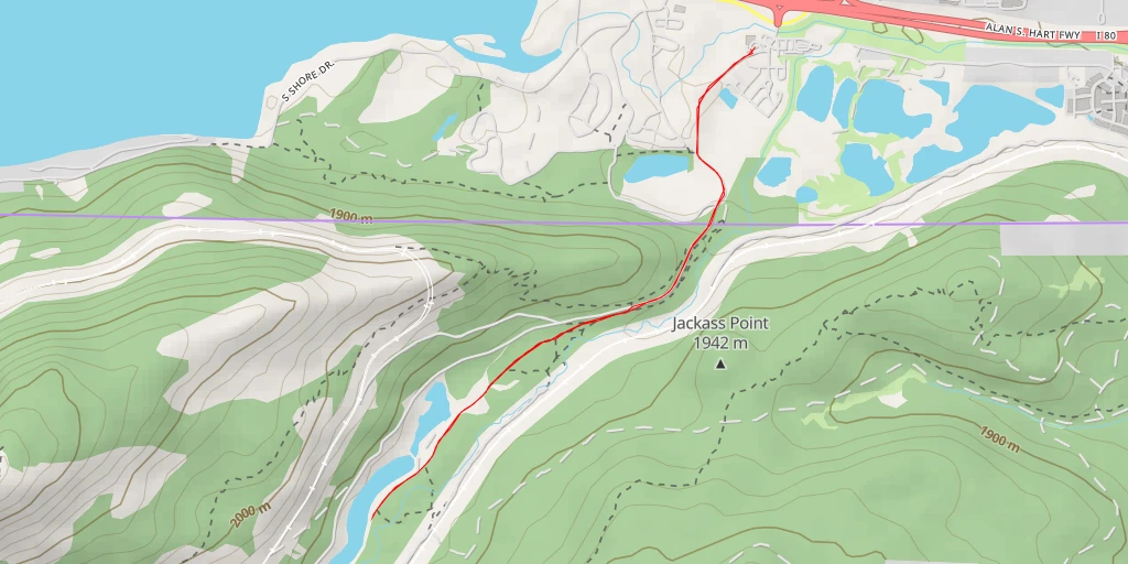 Map of the trail for Ponds Road - Ponds Road