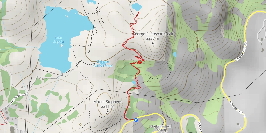 Carte de l'itinéraire :  Pacific Crest National Scenic Trail #2000 - Pacific Crest National Scenic Trail #2000