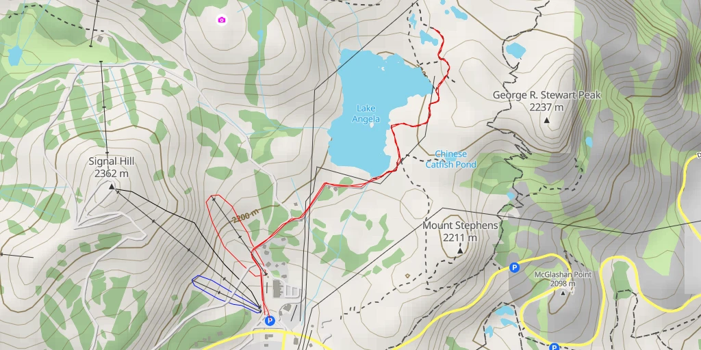 Map of the trail for Donner Summit Lakes Trail - Donner Summit Lakes Trail