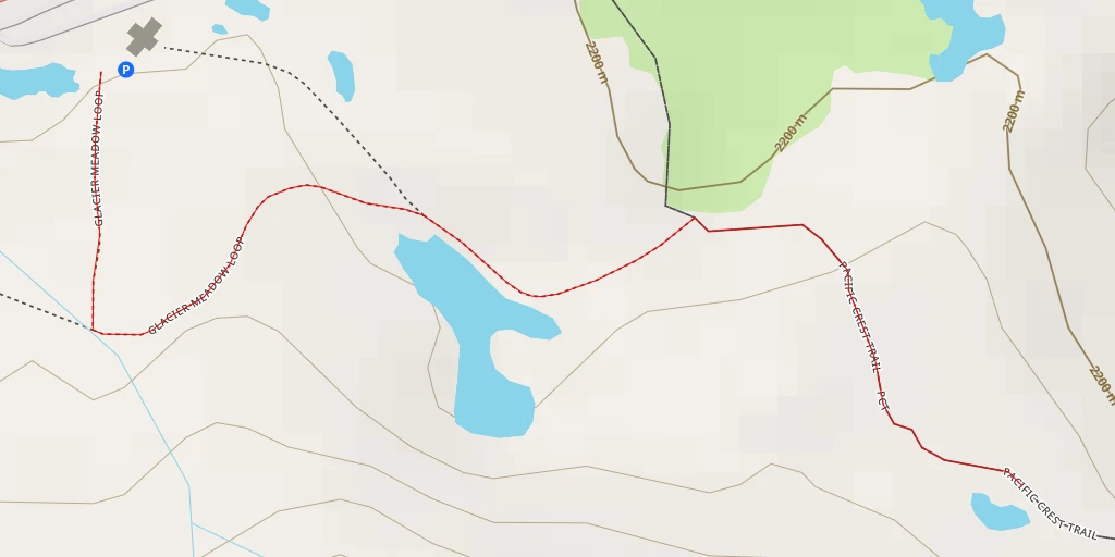 Map of the trail for Pacific Crest National Scenic Trail #2000 - Pacific Crest National Scenic Trail #2000