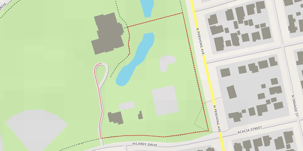 Map of the trail for Haggin Museum - North Pershing Avenue - Stockton