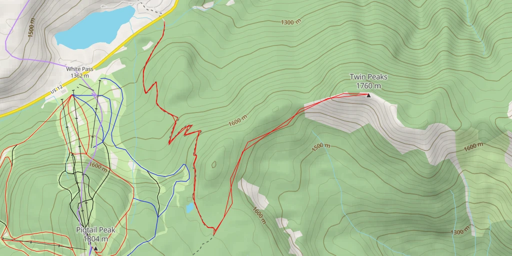 Carte de l'itinéraire :  Twin Peaks