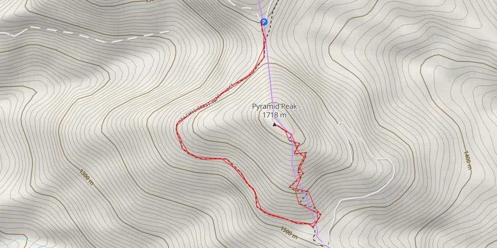 Carte de l'itinéraire :  Pyramid Peak