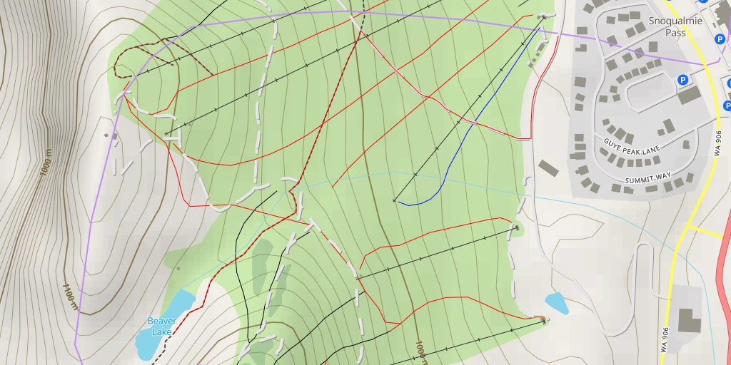 Map of the trail for Beaver Lake