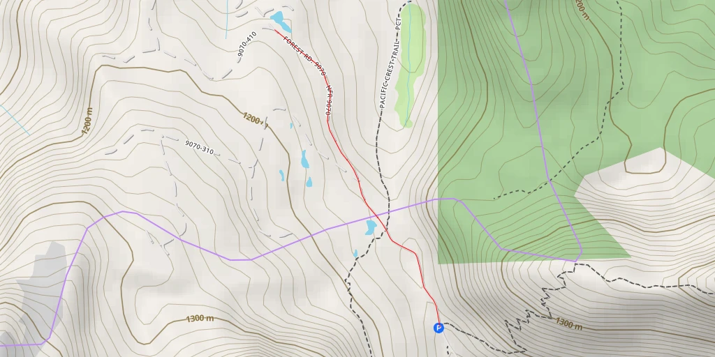 Carte de l'itinéraire :  Forest Road 9070 - Forest Road 9070