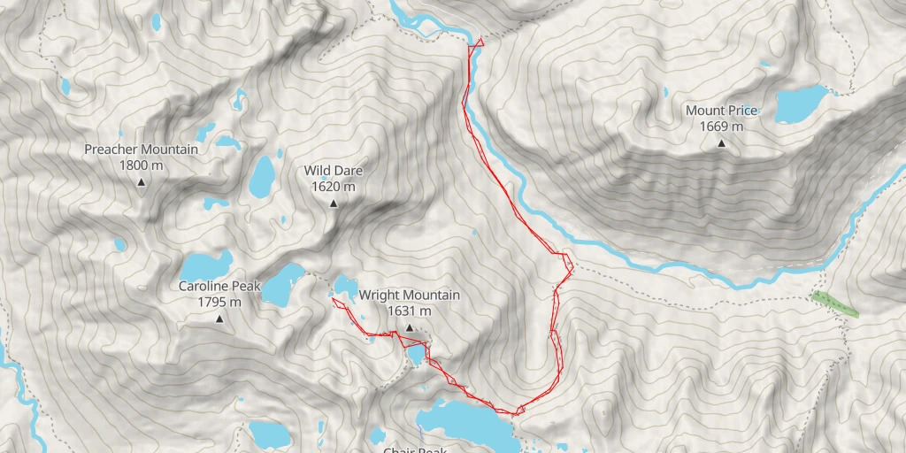 Carte de l'itinéraire :  High Lakes Trail - High Lakes Trail