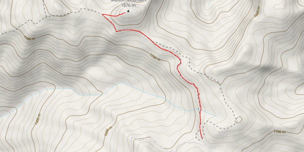 Map of the trail for Mutton Mountain