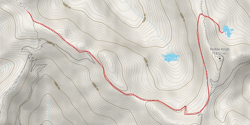 Map of the trail for George Lake