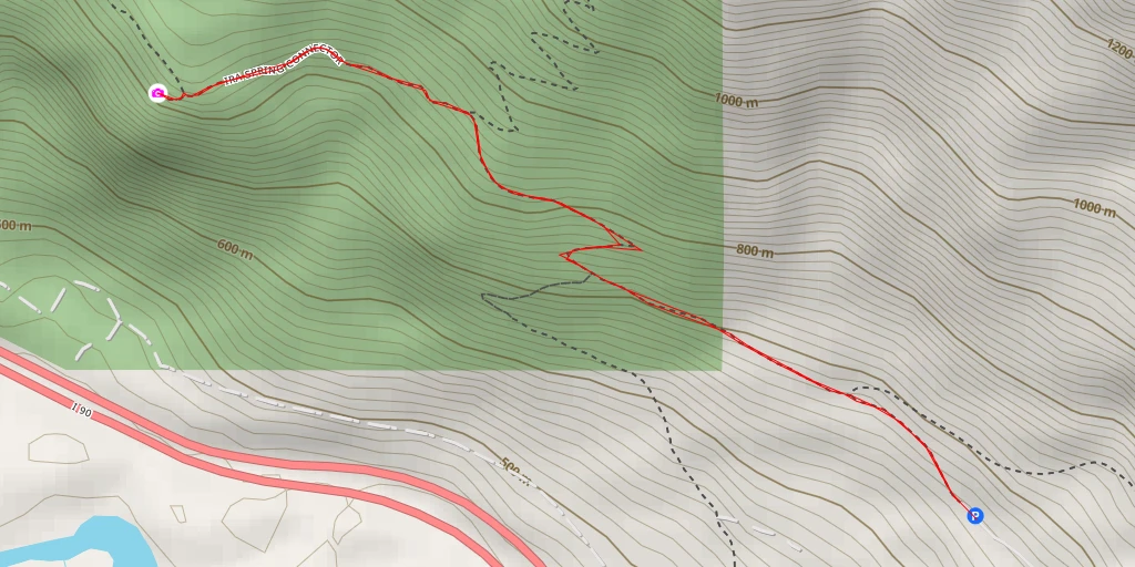 Map of the trail for AI - Little Balcony