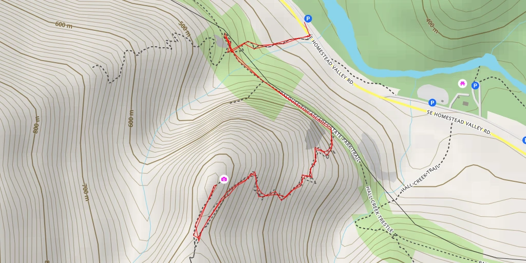 Map of the trail for AI - Olallie Knob