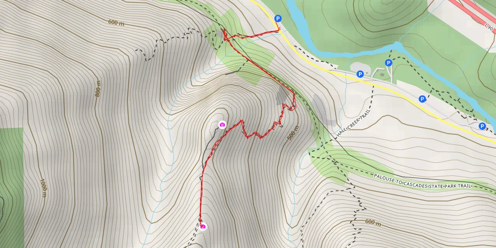 Map of the trail for AI - Hall Point