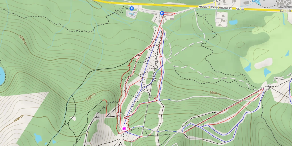 Map of the trail for Historic Warming Hut