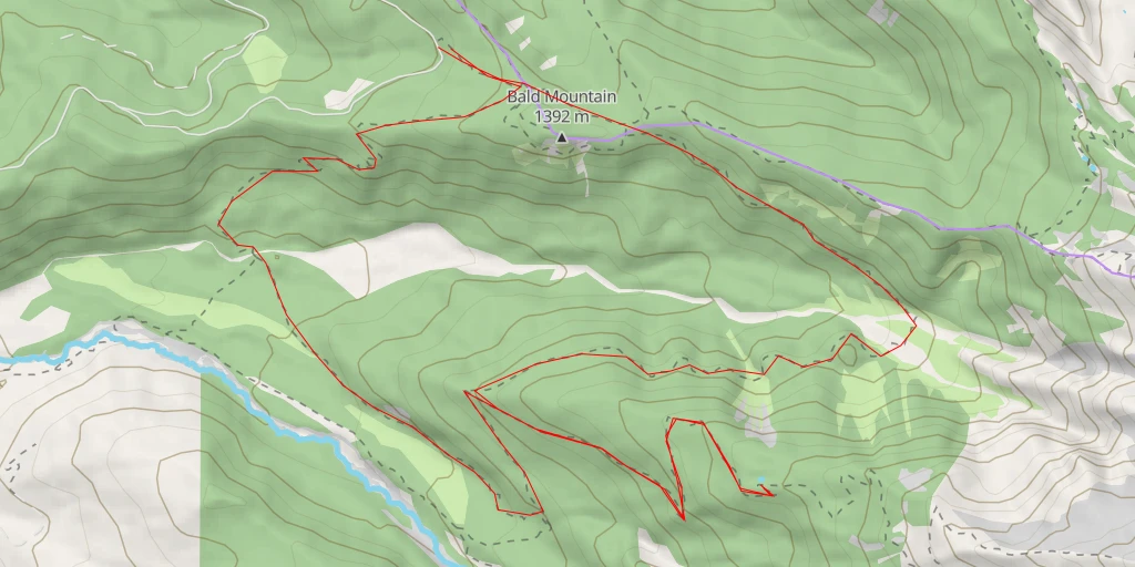 Map of the trail for Yocum Ridge Trail #771 - Yocum Ridge Trail #771