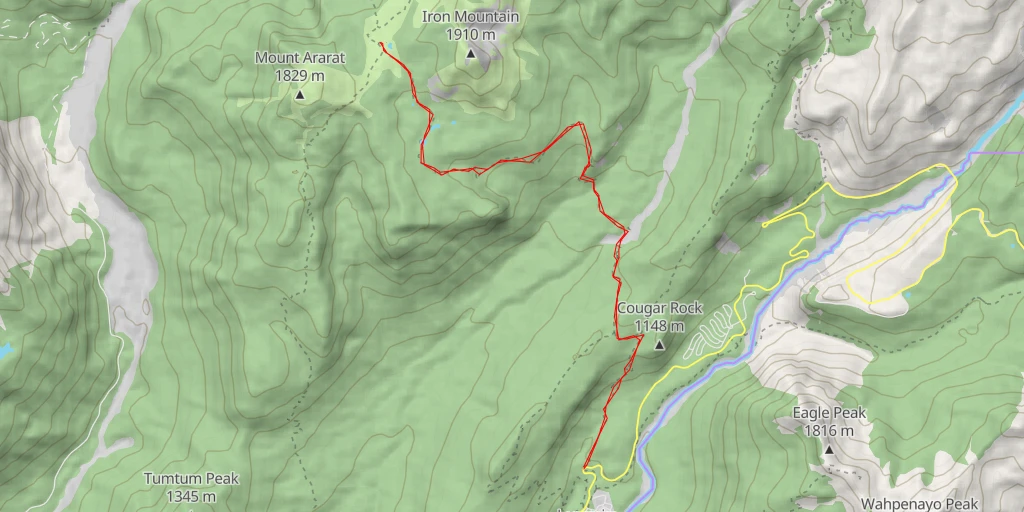 Map of the trail for Indian Henry's Cabin - Indian Henry's Cabin