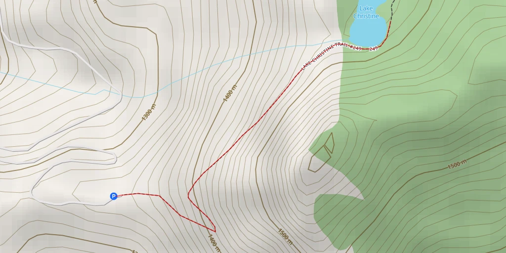 Map of the trail for Lake Christine