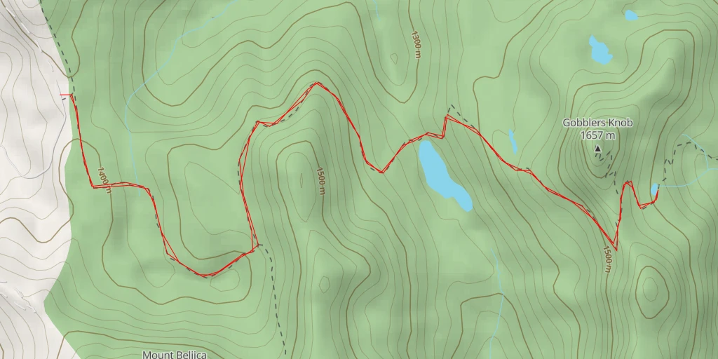 Map of the trail for Gobbler's Knob Trail - Gobbler's Knob Trail