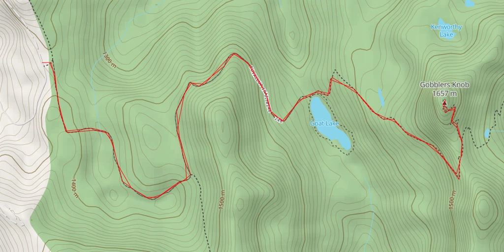 Carte de l'itinéraire :  Gobbler's Knob Fire Lookout