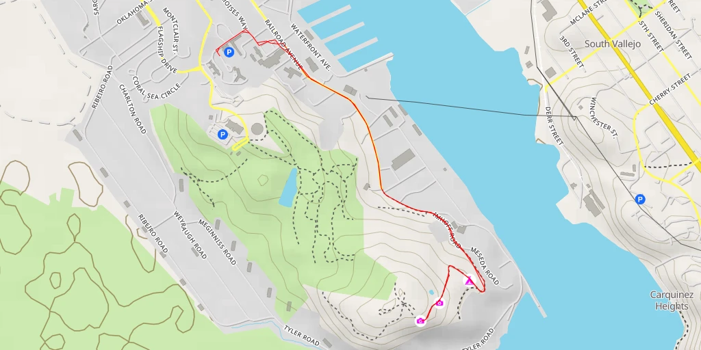 Map of the trail for AI - The Spirit Ship - Vallejo