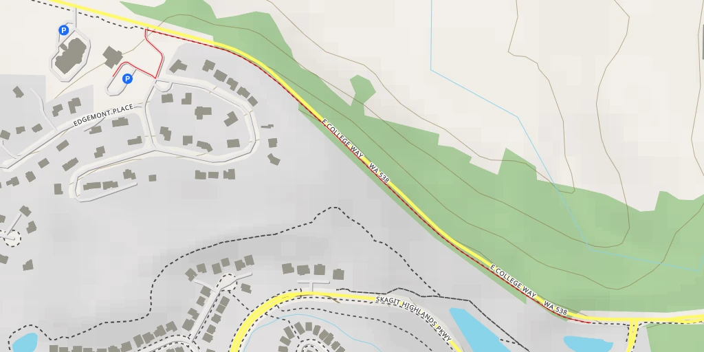 Map of the trail for East College Way - East College Way