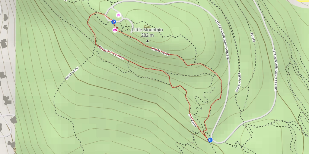 Map of the trail for Pickering Viewpoint