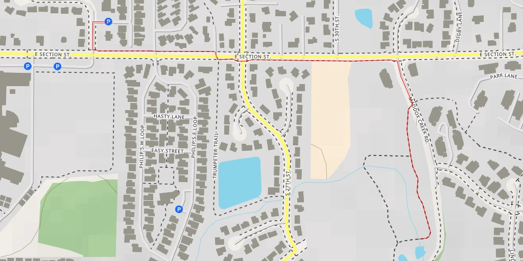 Map of the trail for Maddox Creek Trail - Maddox Creek Trail