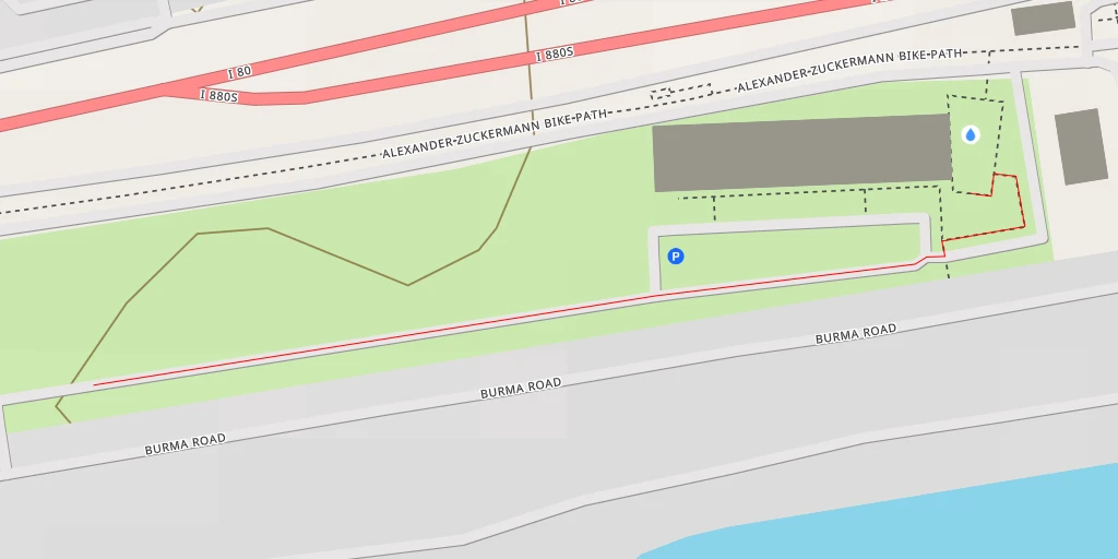 Map of the trail for Burma Road - Oakland