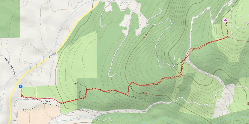 Map of the trail for AI - generated route